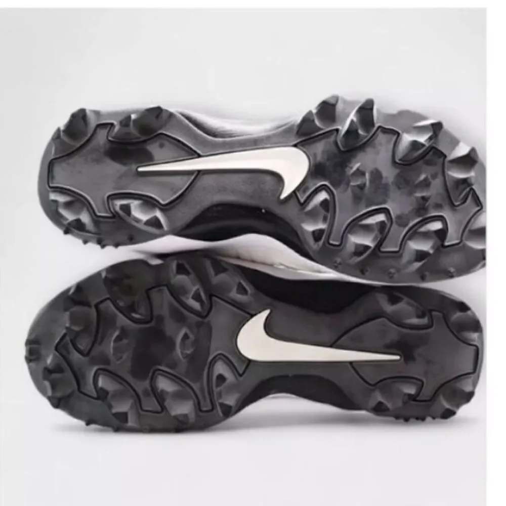 Nike Mens Size 15 Force Savage Rubber Football Cleats Cream White Black Athletic